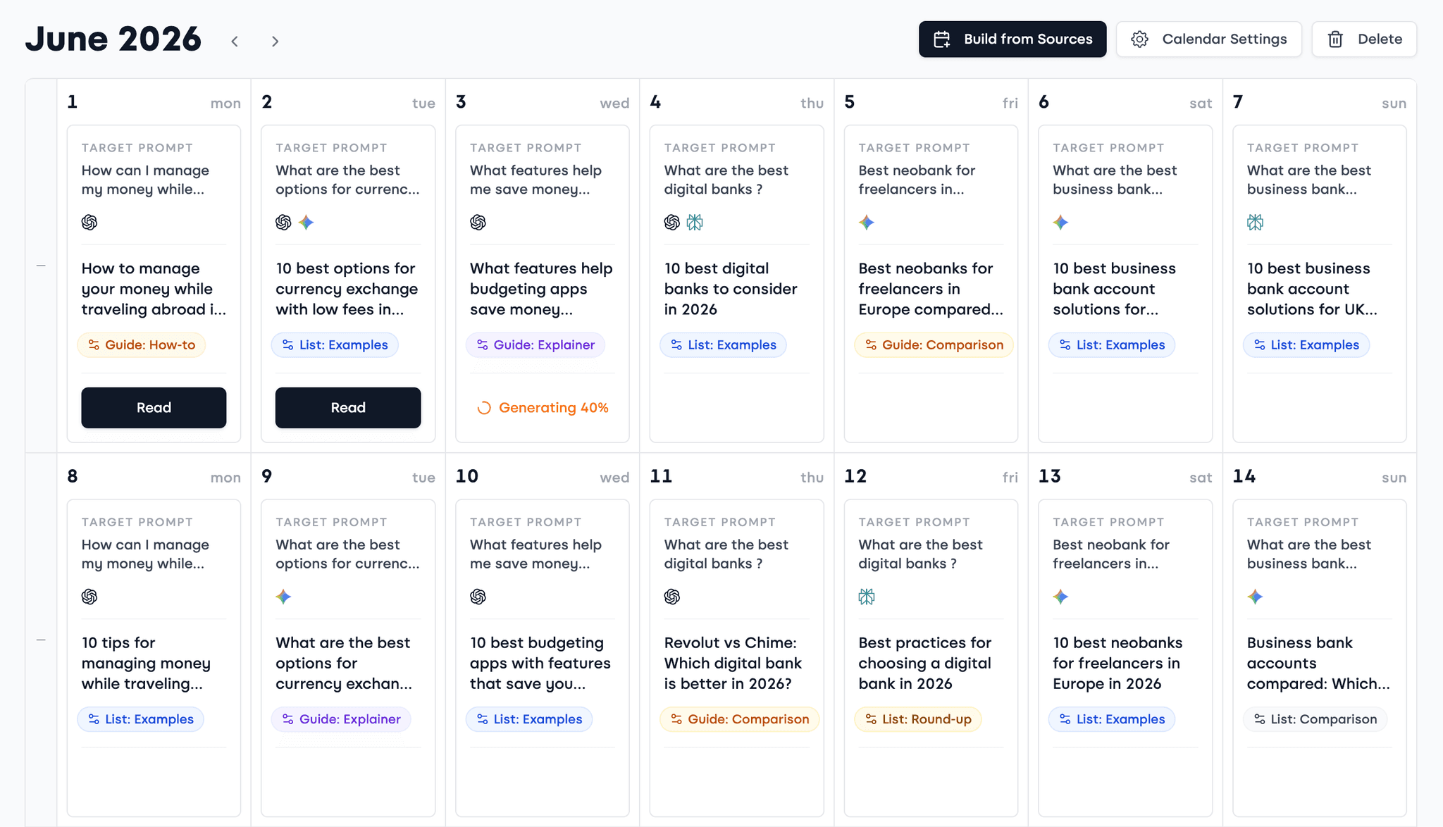Generate content that gets your brand cited by AI